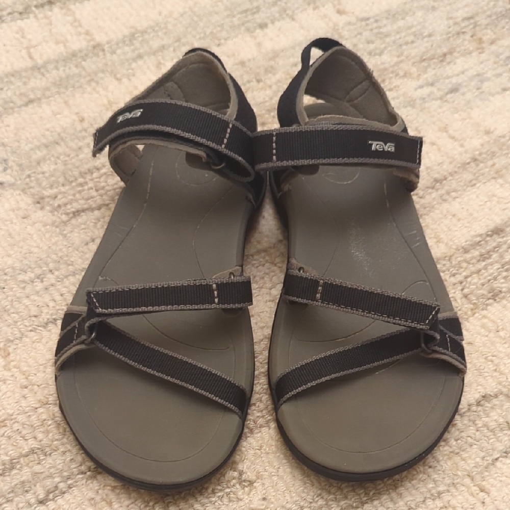 Teva Black and Gray Open-Toe Sandals